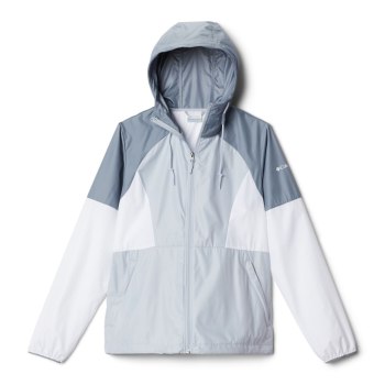 Columbia Side Hill Windbreaker, Chamarras Grises Blancos Para Mujer | 657218-ADJ